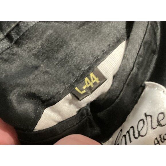 Black Cashmere Blend Sport Coat L 44 Gianfranco Ruffini Italy Lined Structured - Picture 6 of 6